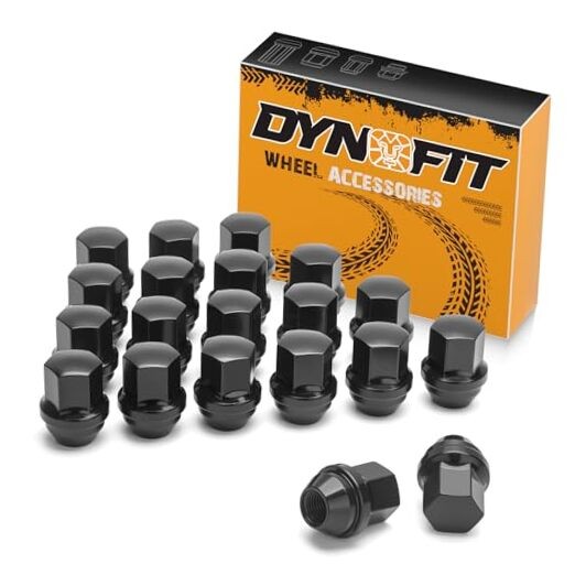 M14×1.5 OEM Lug Nuts Fit M14X1.5 Black 20 Pack-Do-dge Buick Cadillac Chry-sler