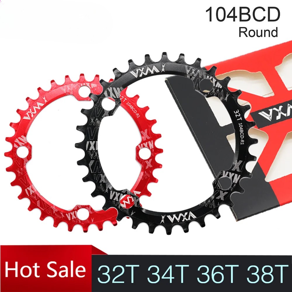 104BCD Chainwheel 32T 34T 36T 38T MTB Crankset Round Narrow Wide Chainrings