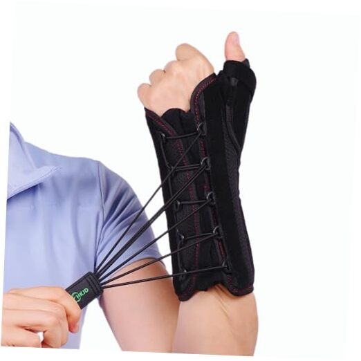 Wrist Brace with Thumb Support () One Size Black Right Hand