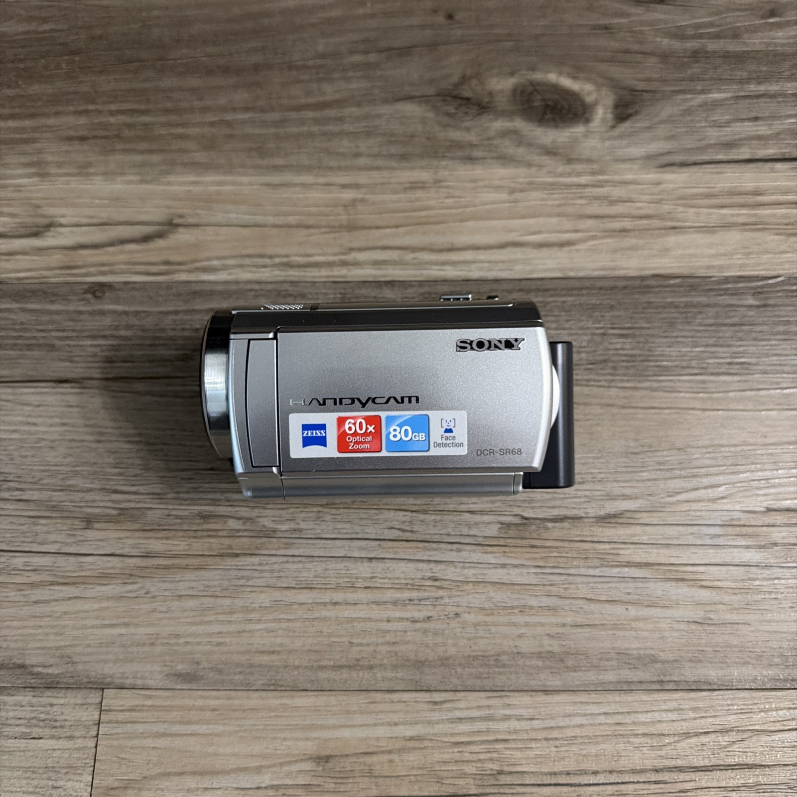 Sony Handycam DCR-SR68 Silver Video Digital Camcorder 60x Zoom 80GB HDD - Used