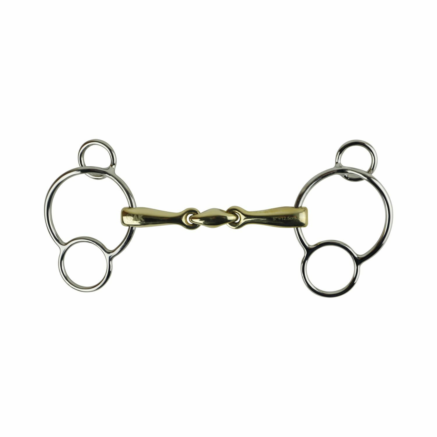 AK Universal Loose Ring Horse Riding Bit Lozenge with German Silver Mouthpiece