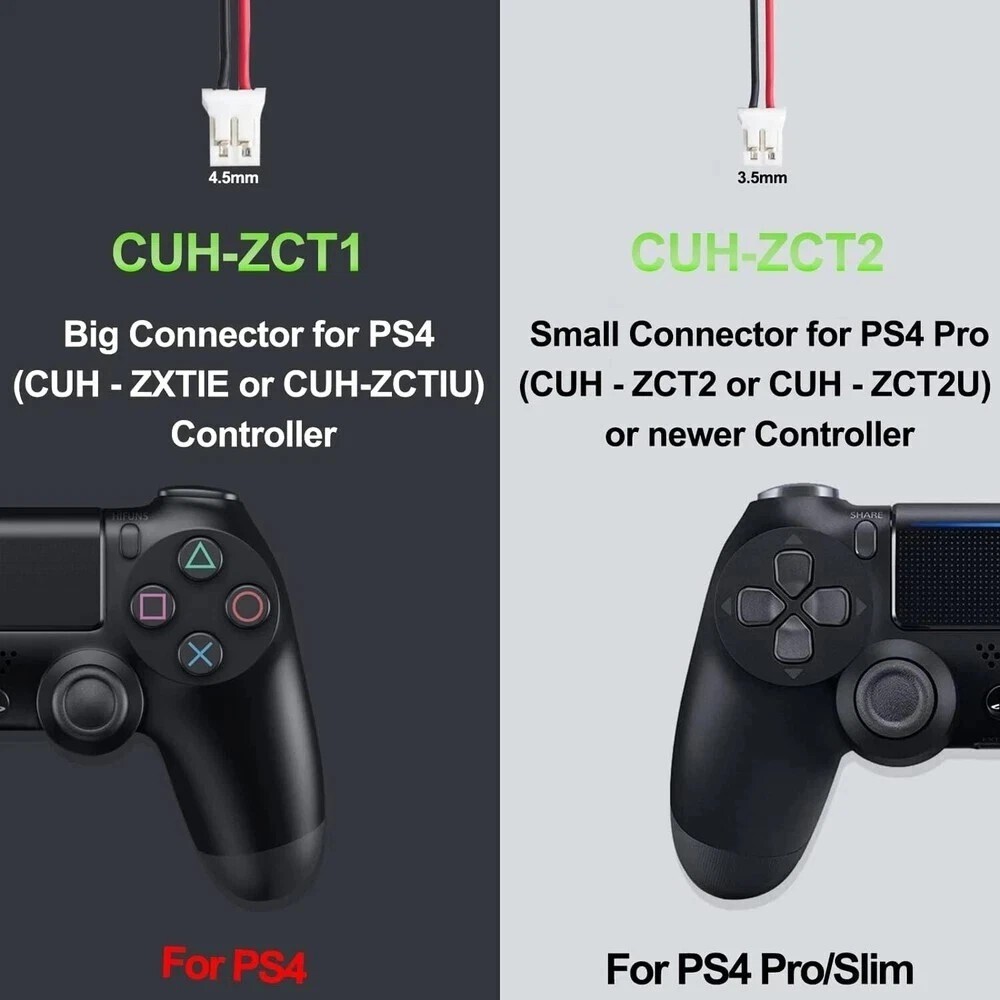 PS4 Controller Battery Replacement 2 Pack 2000mAh for Dualshock 4 Controllers