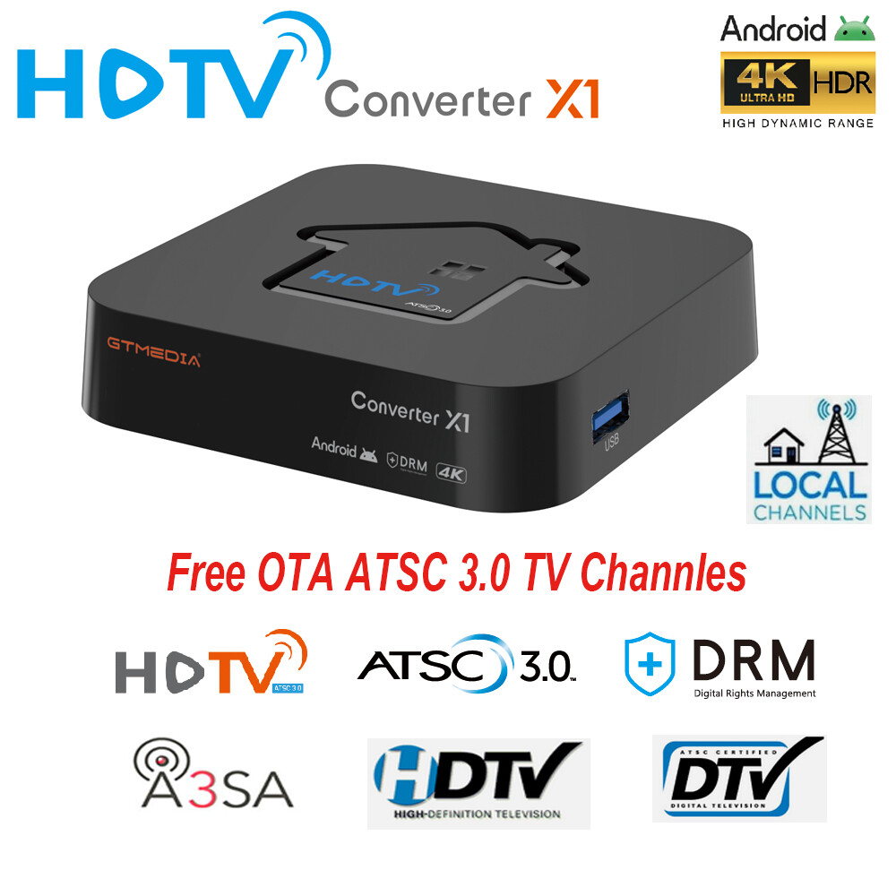 4K UHD ATSC 3.0 Certified Digital TV Tuner OTA TV Channel DVR Smart TV Box