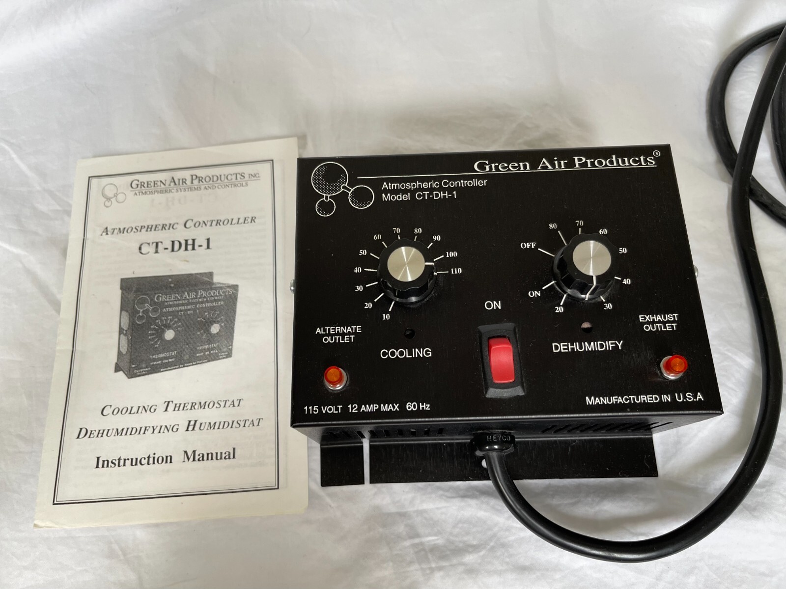 Green Air Products CT-DH-1 Integrated Cooling Thermostat & Dehumidistat New Open