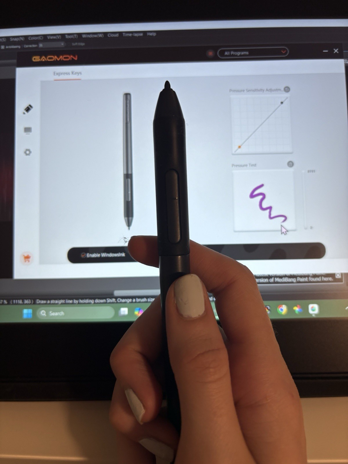 GAOMON Pen Display Graphics Tablet with Stylus Pen & Cables + Stand