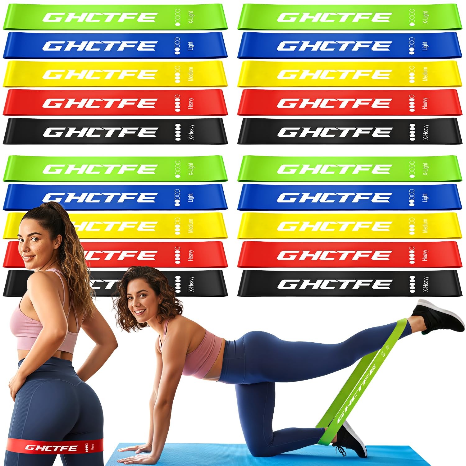 20 Pcs Resistance Bands, Exercise Bands Bulk Set for Trainers & Physiotherapi...