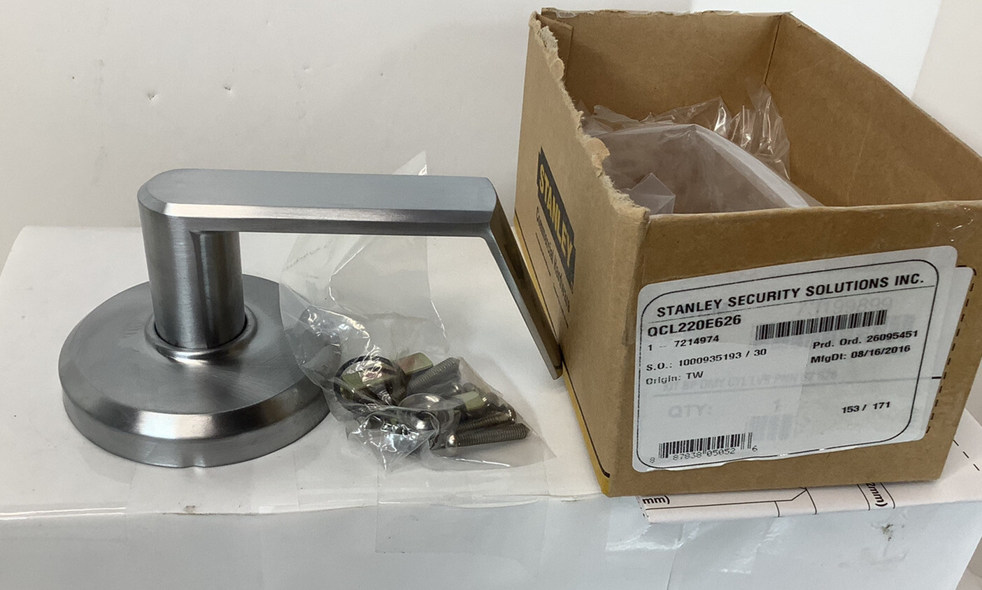 Stanley Commercial Hardware Commercial Half Dummy Leverset from the QCL200 A1