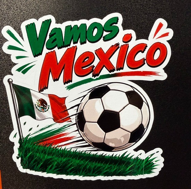 2 pcs Mexico stickers si se puede and  vamos mexico ( 1 of each)
