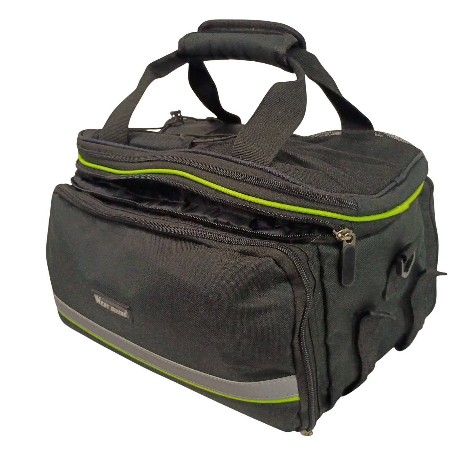 West Biking 35L Large Waterproof Multi-Function Bicycle Rack Pannier Bag Black