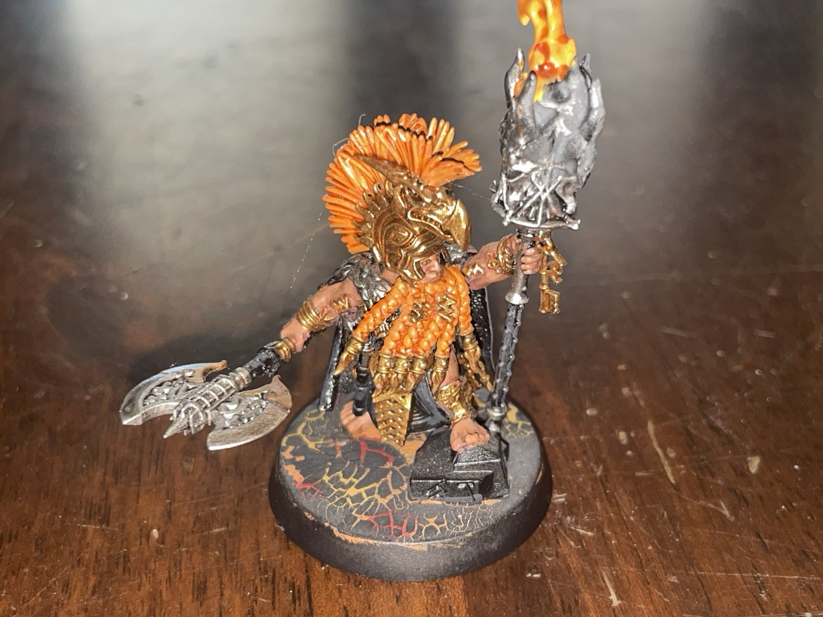 Used Warhammer AoS Fyreslayers: Auric Runemaster. S10