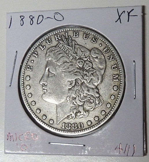 1880-O Morgan Silver Dollar XF New Orleans Mint Small 'o' Variety (52525)