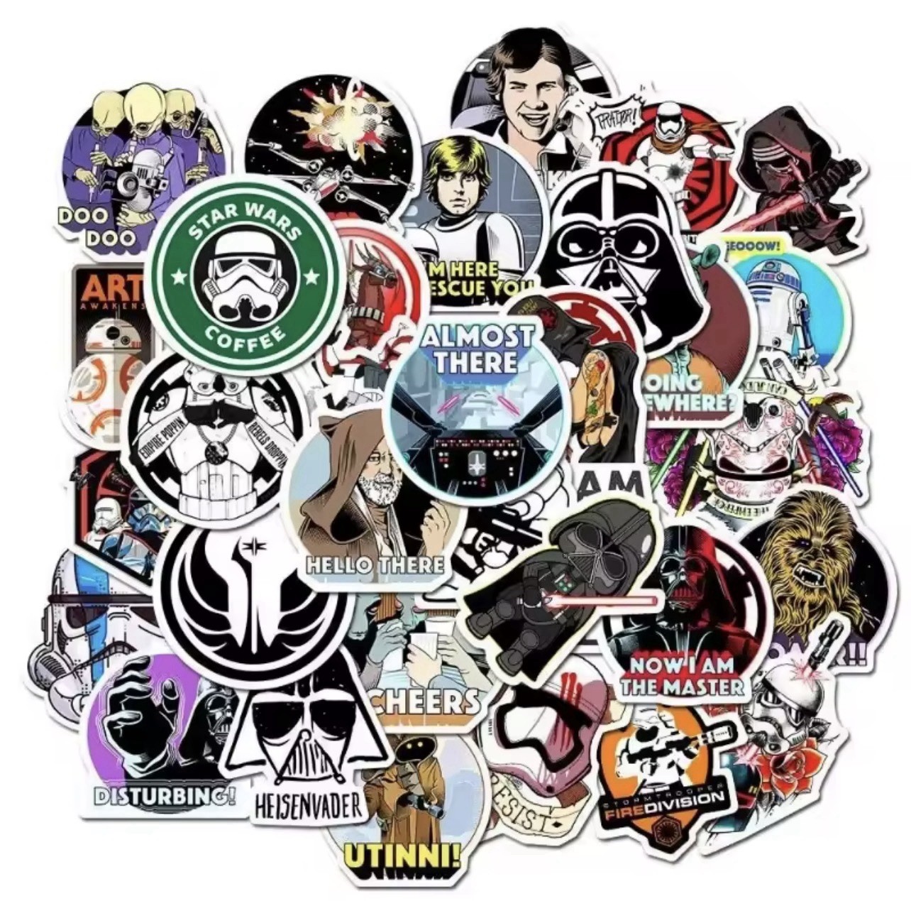 Star wars Stickers 10 Per Pack Waterproof Decal Sticker Set