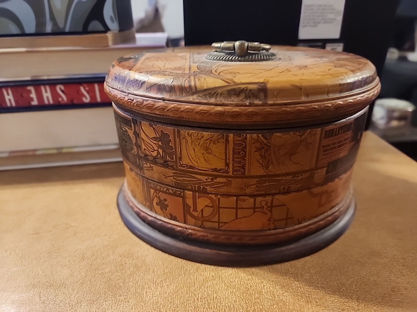 Brown Wooden 2 Tier Trinket/Jewelry Box