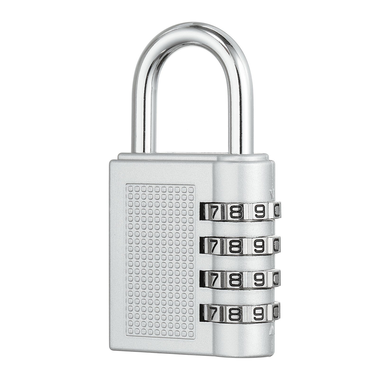 Combination Padlock (Large, Silver), 4-Digit Shackle Code Locks