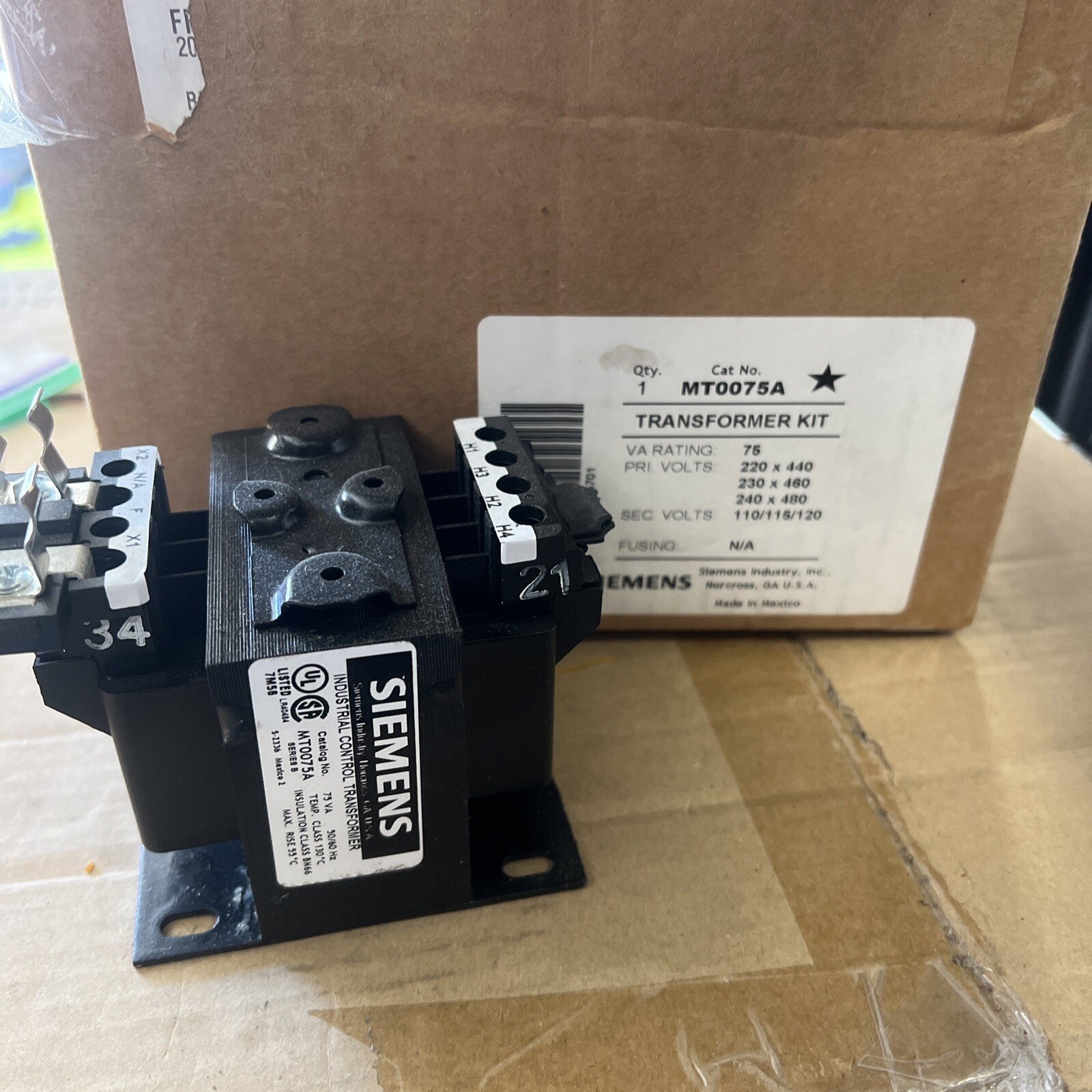 Siemens MT0075A Industrial Power Transformer Kit New In Box Free Shipping