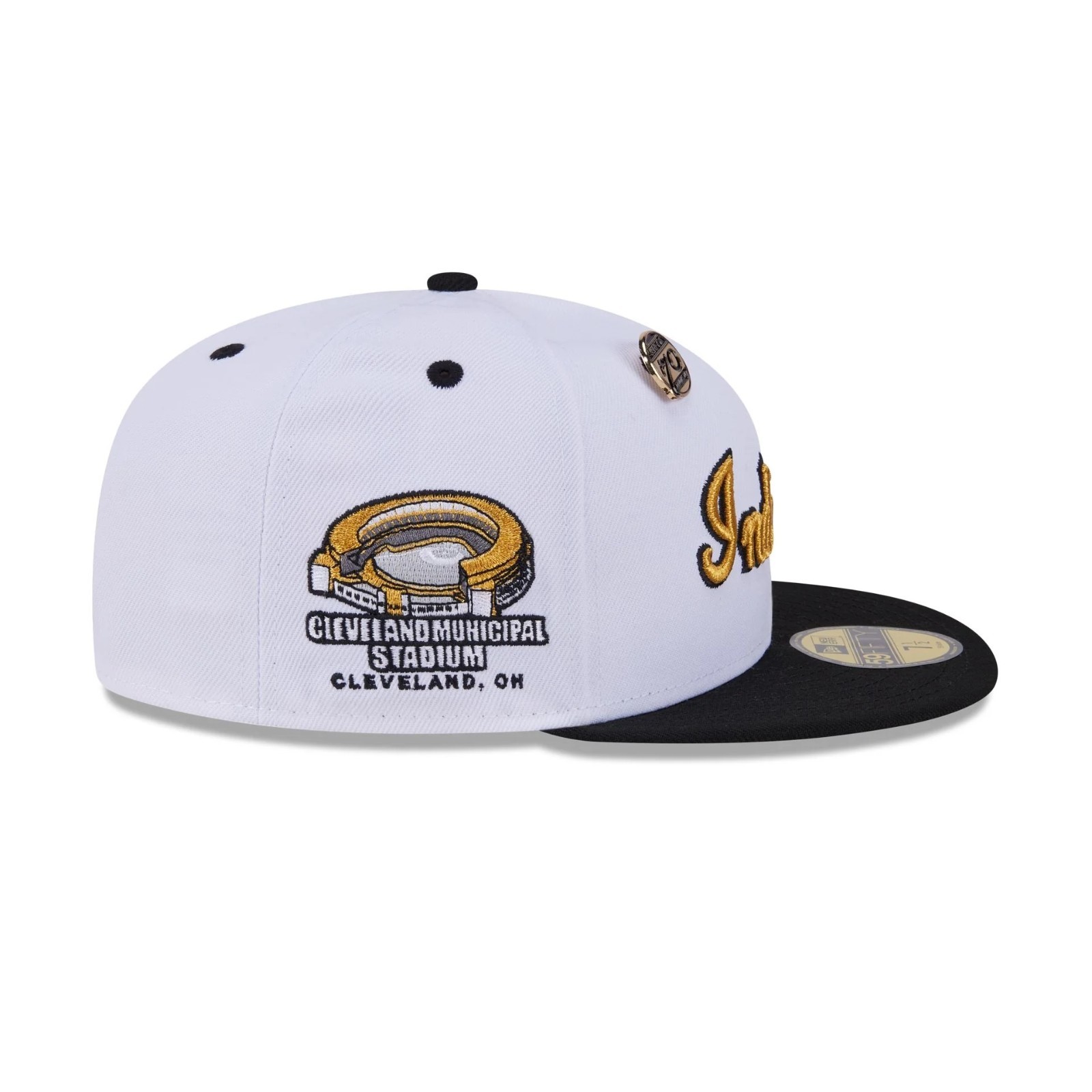 New Era 59Fifty White 59Fifty Day Cleveland Indians Grey Under Visor -NWT- 7 1/4