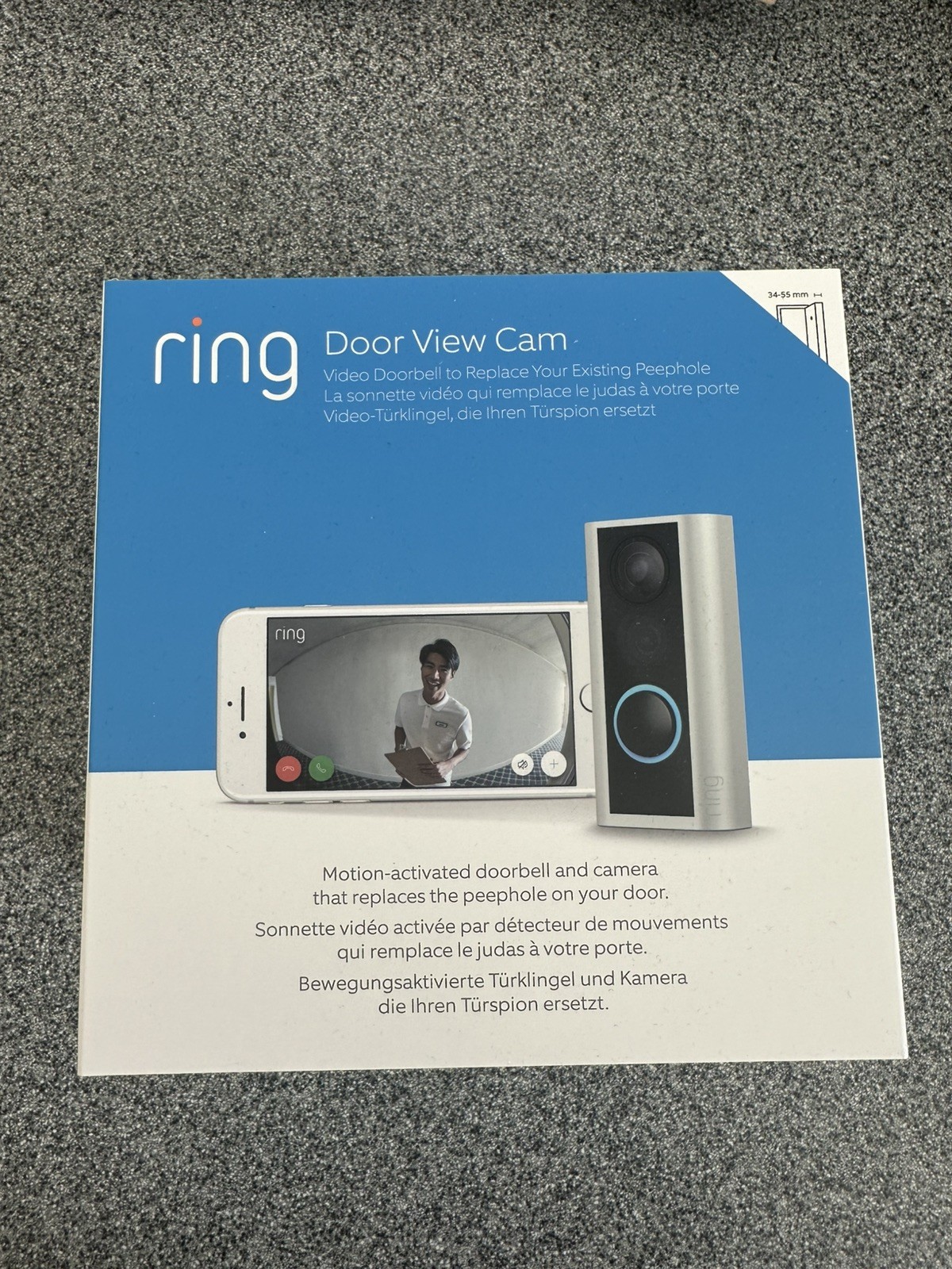 Ring Peephole Camera (Door View Cam) | 34–55mm door thickness,Wireless Doorbell