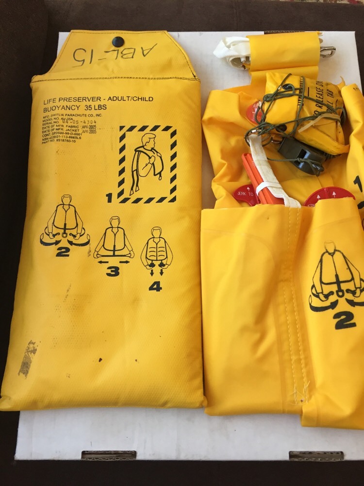 Life Preserver Switlik Self Inflatable AV-35A With Whistle