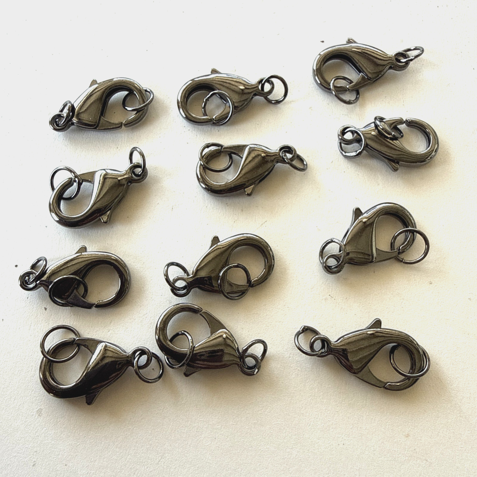 Lot of ~ 72 Pieces ~ 27mm ~ Gunmetal Lobster Clasps ~ BC4 #42