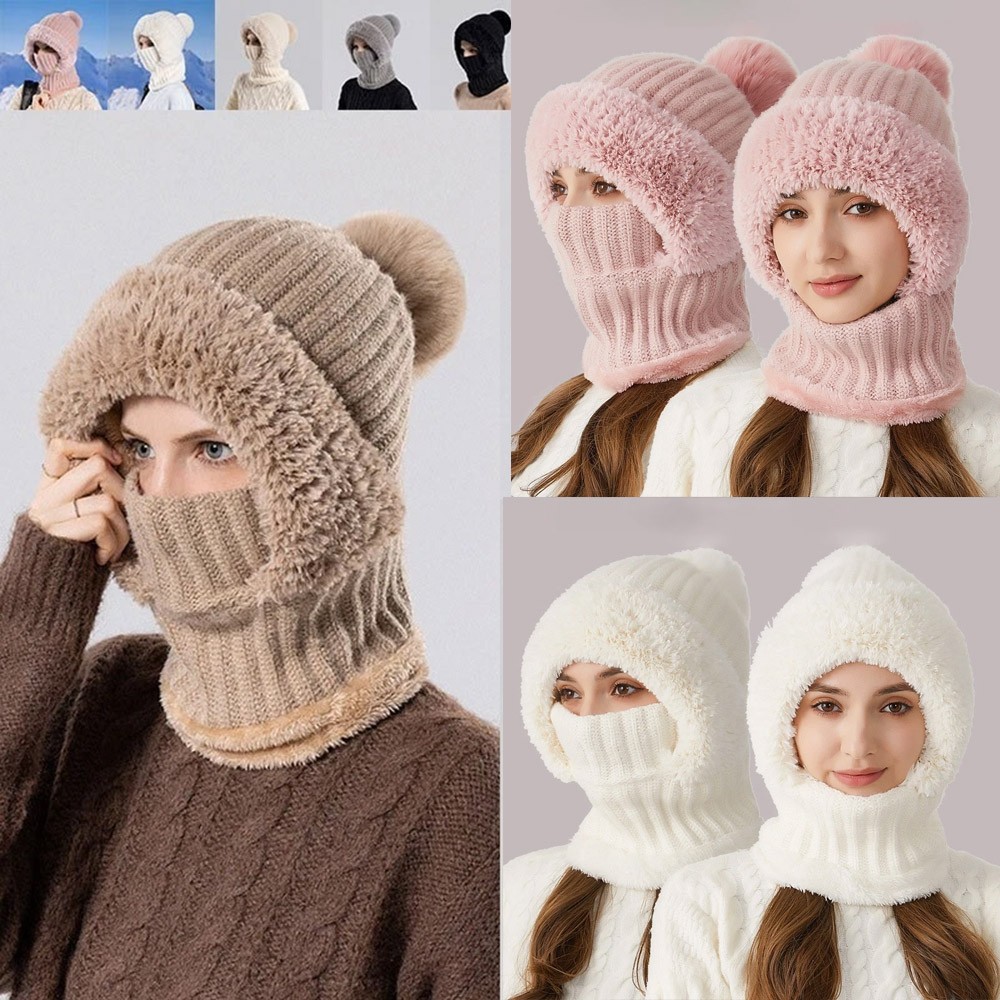 3 in 1 Beanie Hat for Women,Cozy Head Beanie,Winter Hat,Soft Fleece Lined Beanie