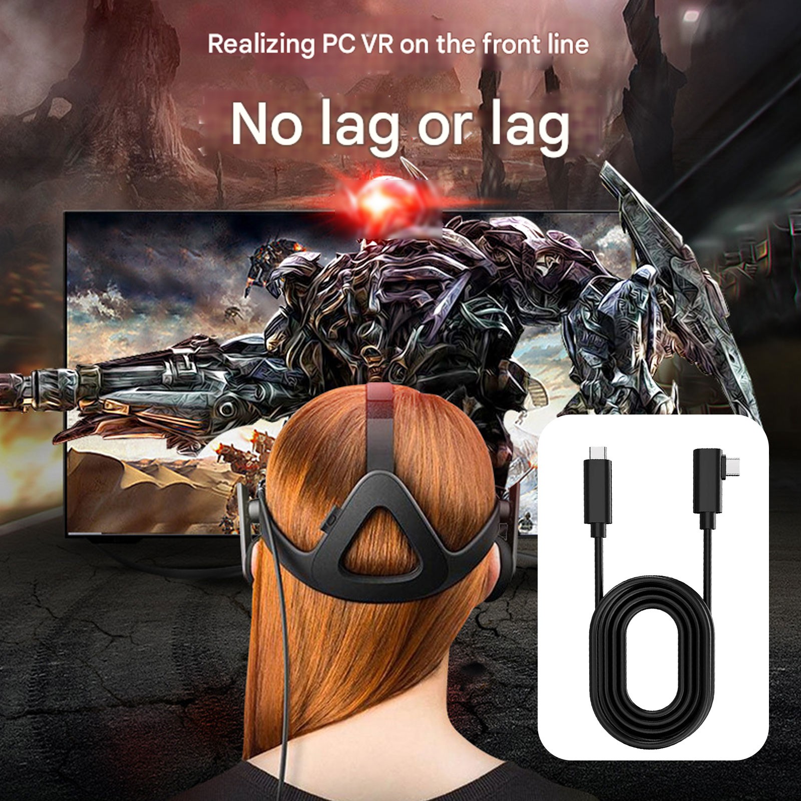 16ft or 10ft Link Cable for Oculus Quest 2/3 Type C-C PC Gaming & Charging Coks