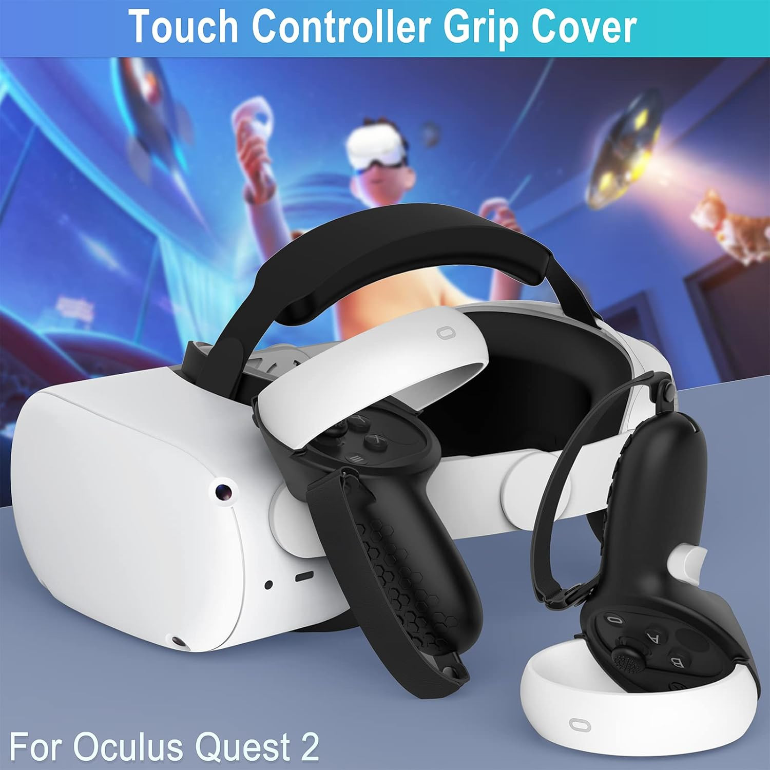 Controller Grip for Oculus Quest 2 Accessories Grips Cover for VR Touch Controll