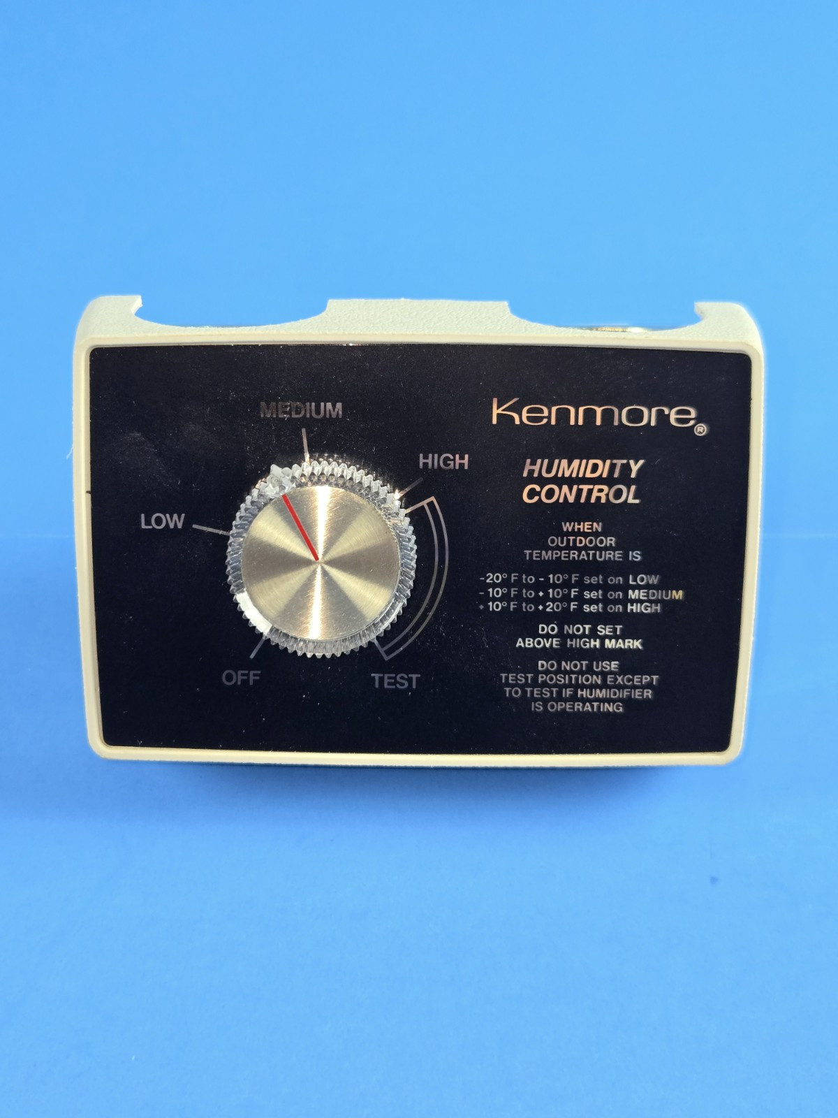 KENMORE Manual Set Humidity Control J10-901-000 NOS.