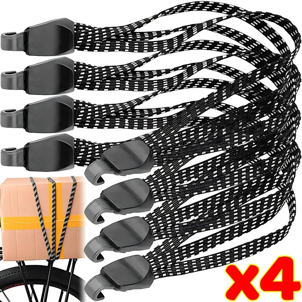 Bicycle Luggage Rope Elastic Carrier Rack Straps Elastic Rubber Belt Buckle Rope