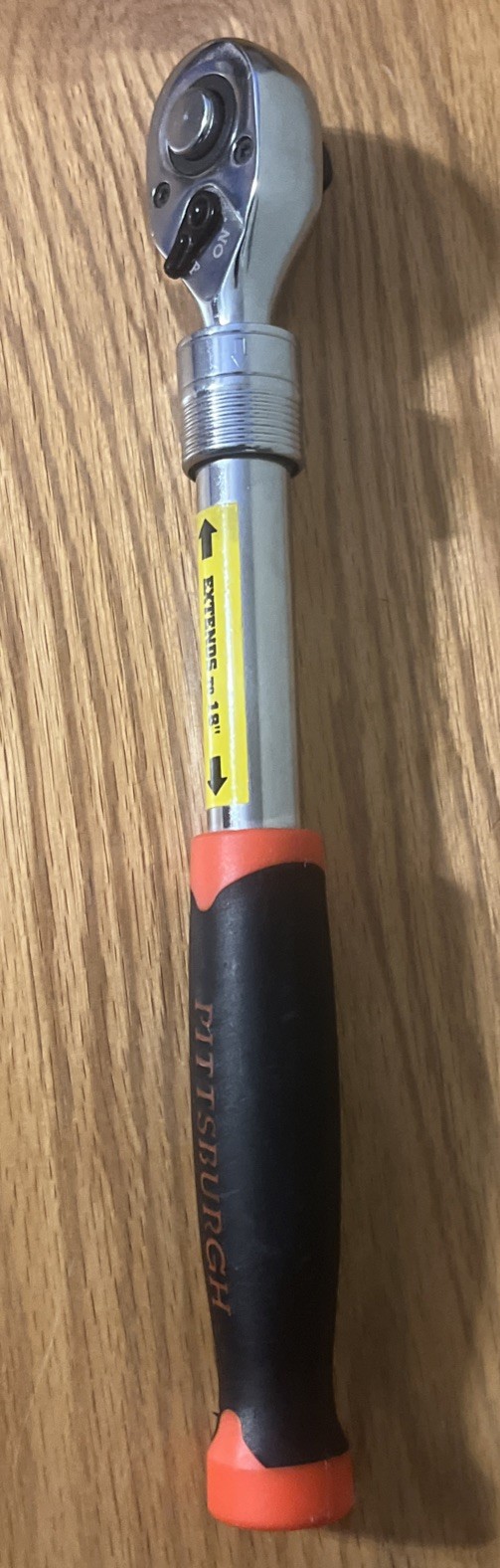Pittsburg Extending Wrench 12" to 18" SAE 1/2" Drive