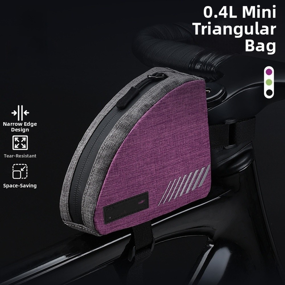 Bike Triangle Pouch 04L Top Tube Storage Bag with Multiple Compartments