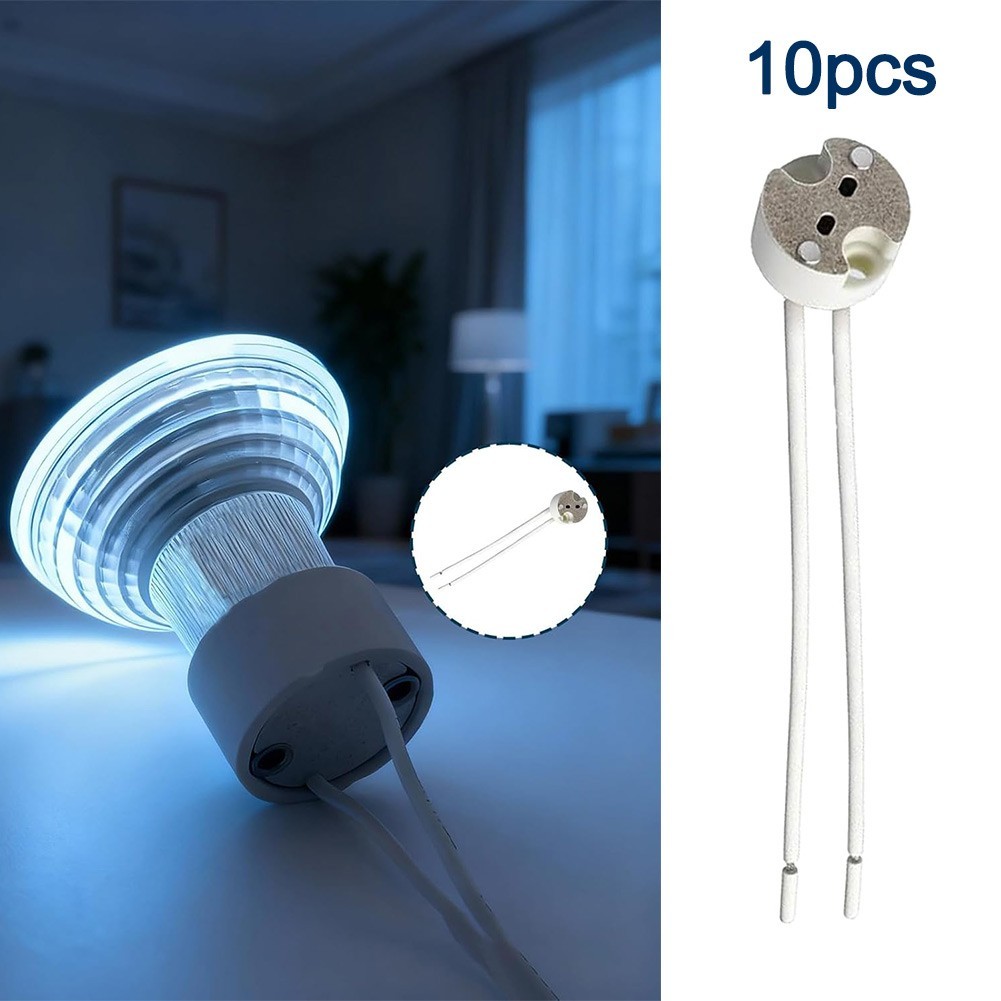 GU5.3 Socket Pack 10pcs MR16 Lamp Holder For 12V LED Halogen Compatible