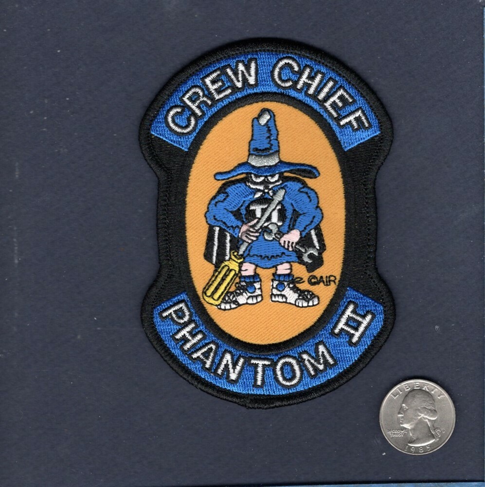 F-4 F-4C F-4D F-4E F-4G PHANTOM Crew Chief USAF ANG Squadron Maintenance Patch