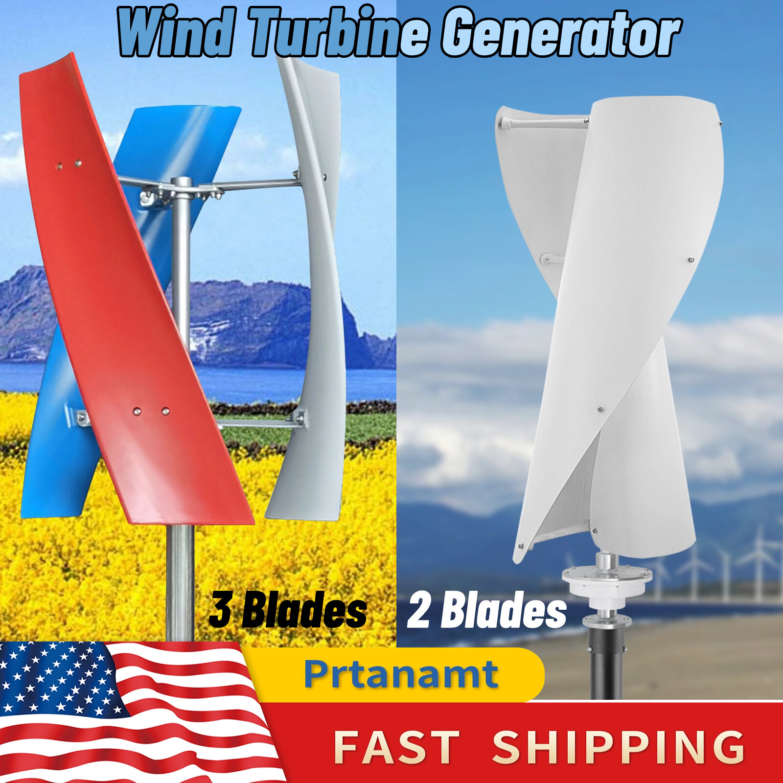 400W 12V Helix maglev Axis Vertical Wind Turbine Wind Generator Windmill Maglev!