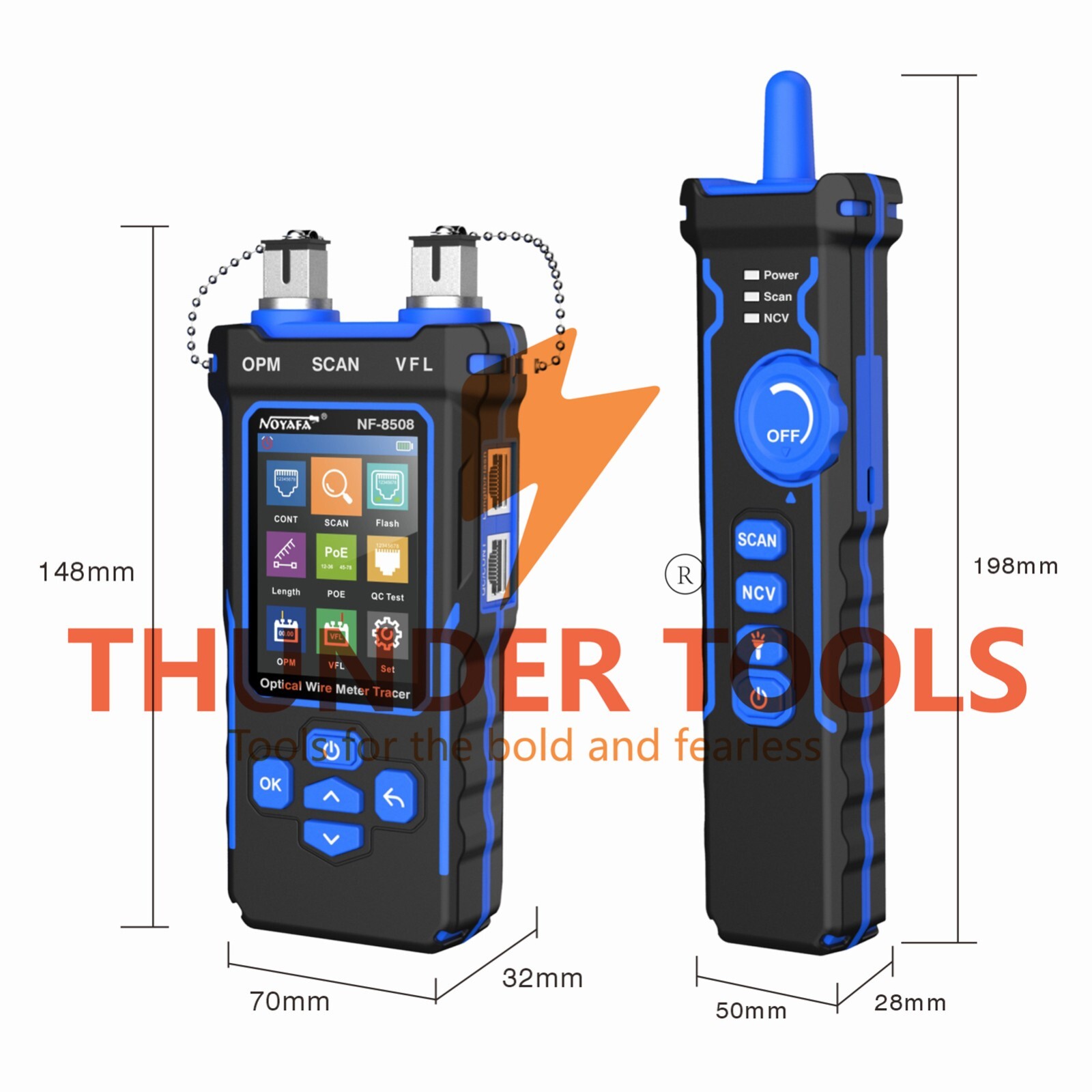 Thunder Tools NOYAFA Optical Wire Meter Tracer LCD Digital Network Cable