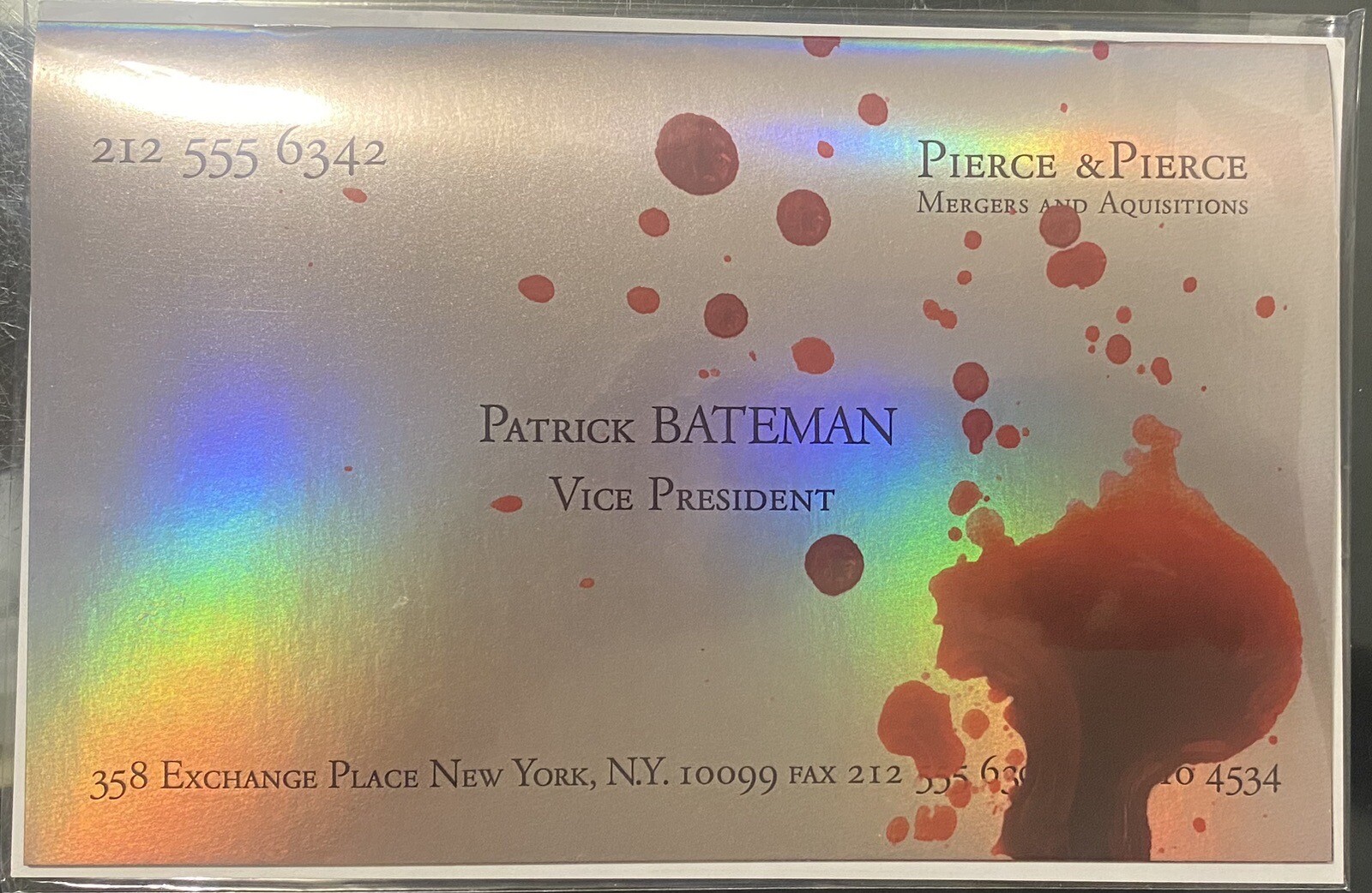 American Psycho Foil Comic Very Rare, SOLD OUT NYCC EXCLUSIVE ONLY 50 MADE