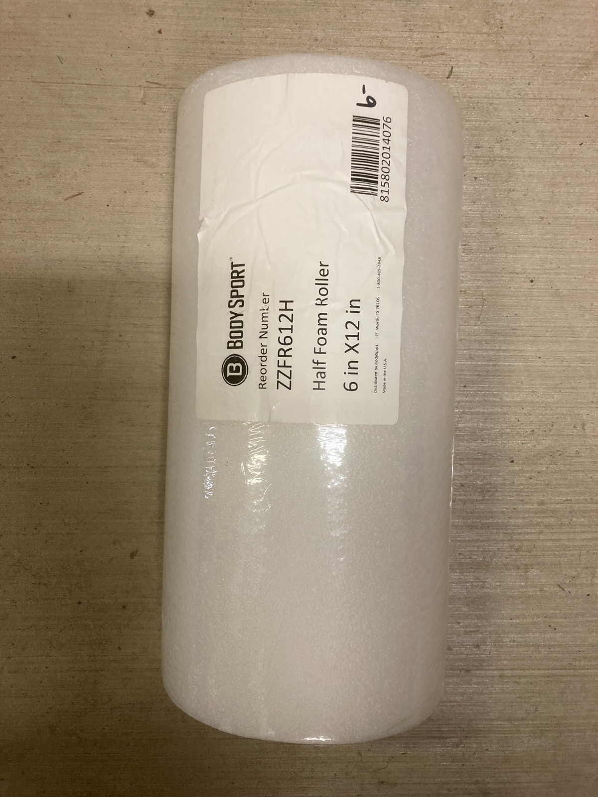 NEW Medium Firm Half Foam Roller Post-Workout, Yoga, Physical Therapy, 6"/12"