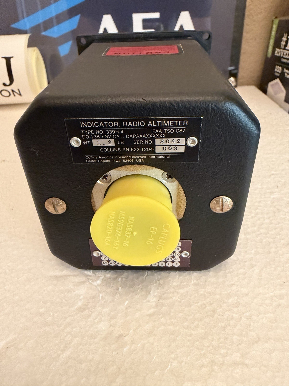 Collins Radio Altimeter Indicator 339H4, P/N 622-1204- 003 w/Overhauled 8130-3