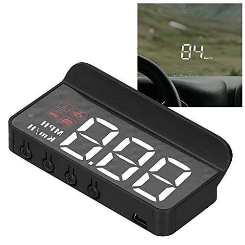 Car, HUD Display Windshield Projector Multi‑Function Gauge Warning Alarm
