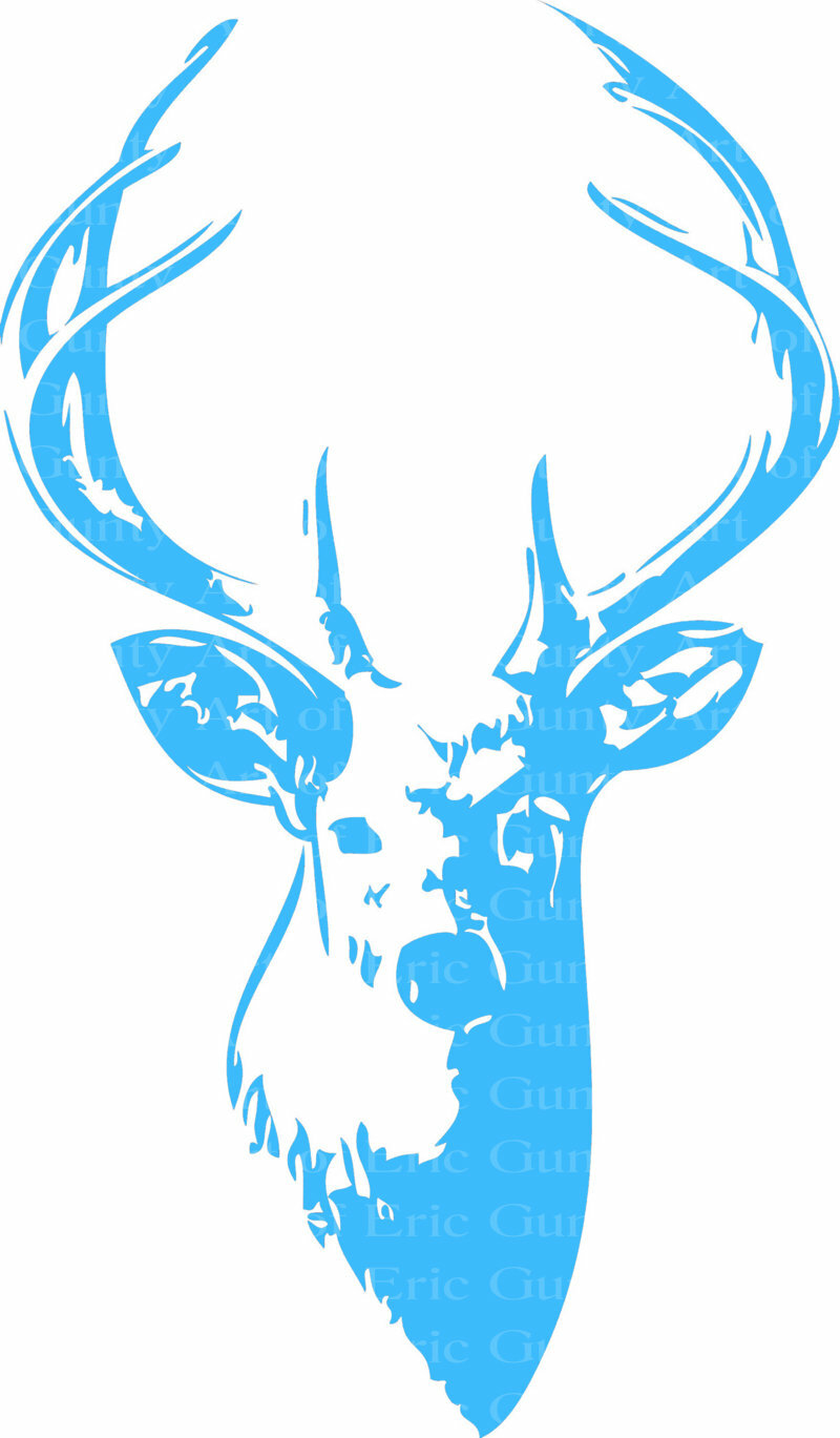 Deer Silhouette Birthday ~ Edible 2D Fondant Cake Cupcake Topper ~ D24038 *