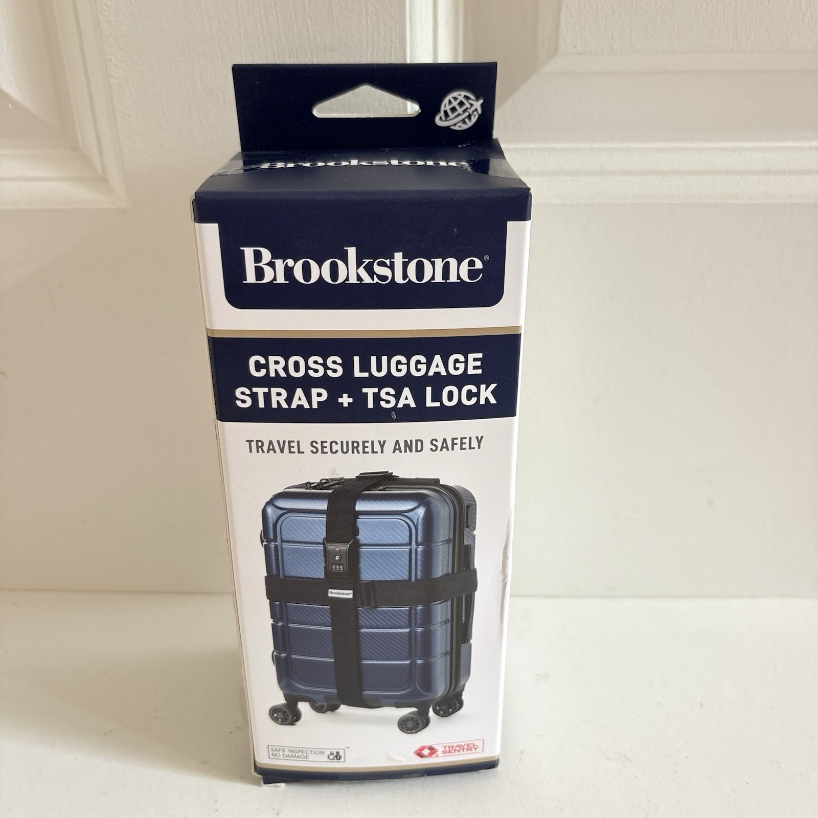 Brookstone Cross Luggage Strap + TSA Lock Set NEW