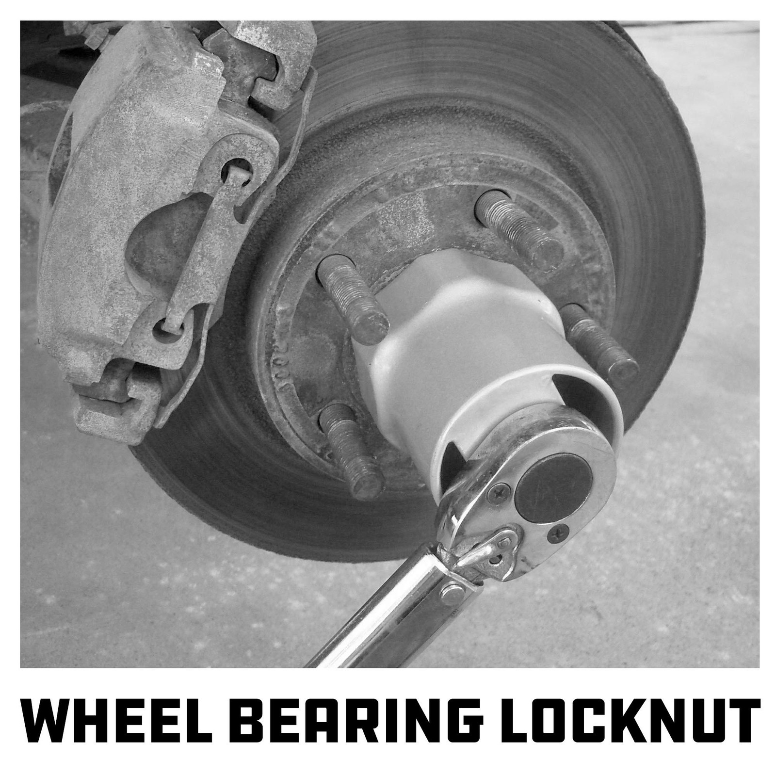 Powerbuilt Wheel Bearing Locknut Socket Set, 7 Piece Remover Silver, Silver