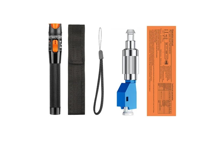 Fibre Optic Red Light Pen 30KM 30MW Tester with FC Male to LC Female Adapter