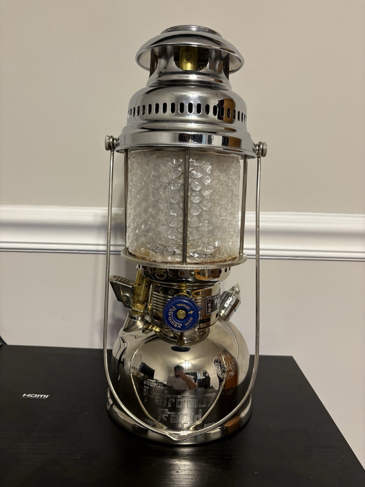 Petromax Rapid 829/500 CP Pressure Lantern Germany Chrome w/ Case Untested