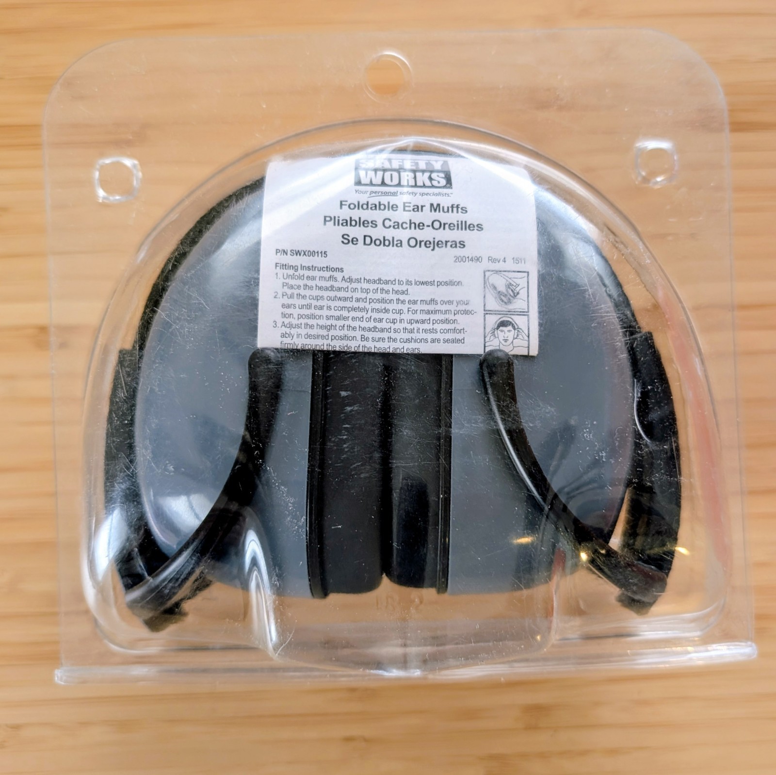 Safety Works SWX00115 Foldable Ear Muffs - OSHA - 24db New Open Box