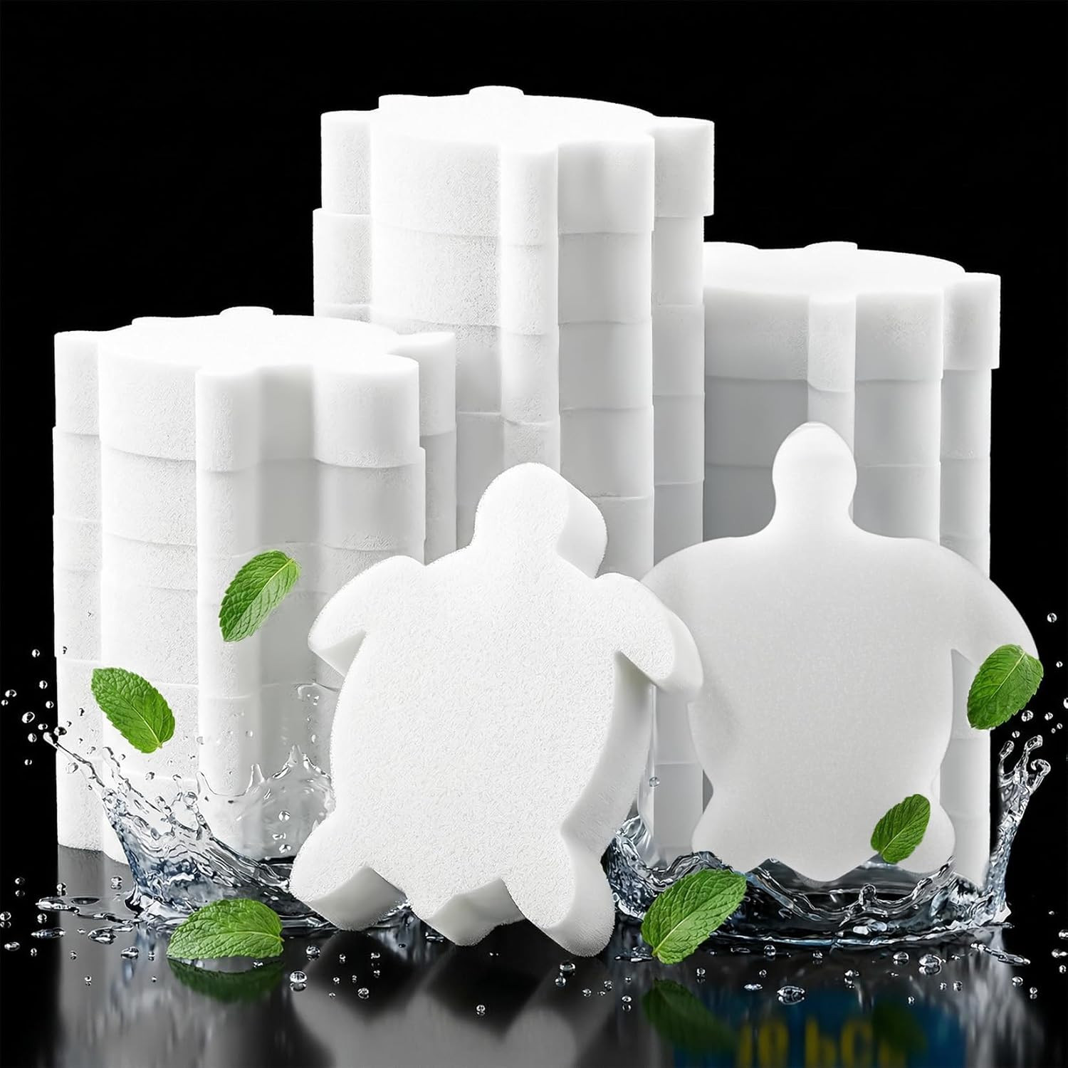 20 Pack Hot Tub Sponge - Pool Sponge Oil Absorber, Floating Turtle | Scumbug Abs