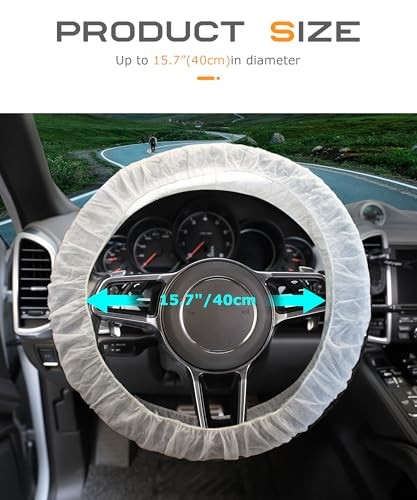Disposable Steering Wheel Covers, Transparent Car Translucent-50pcs