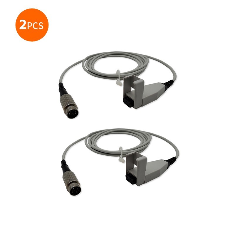 2 PCS Compatible SpO2 Adapter Cable for Datascope, OEM# 0012-00-0516-01, 2.4m