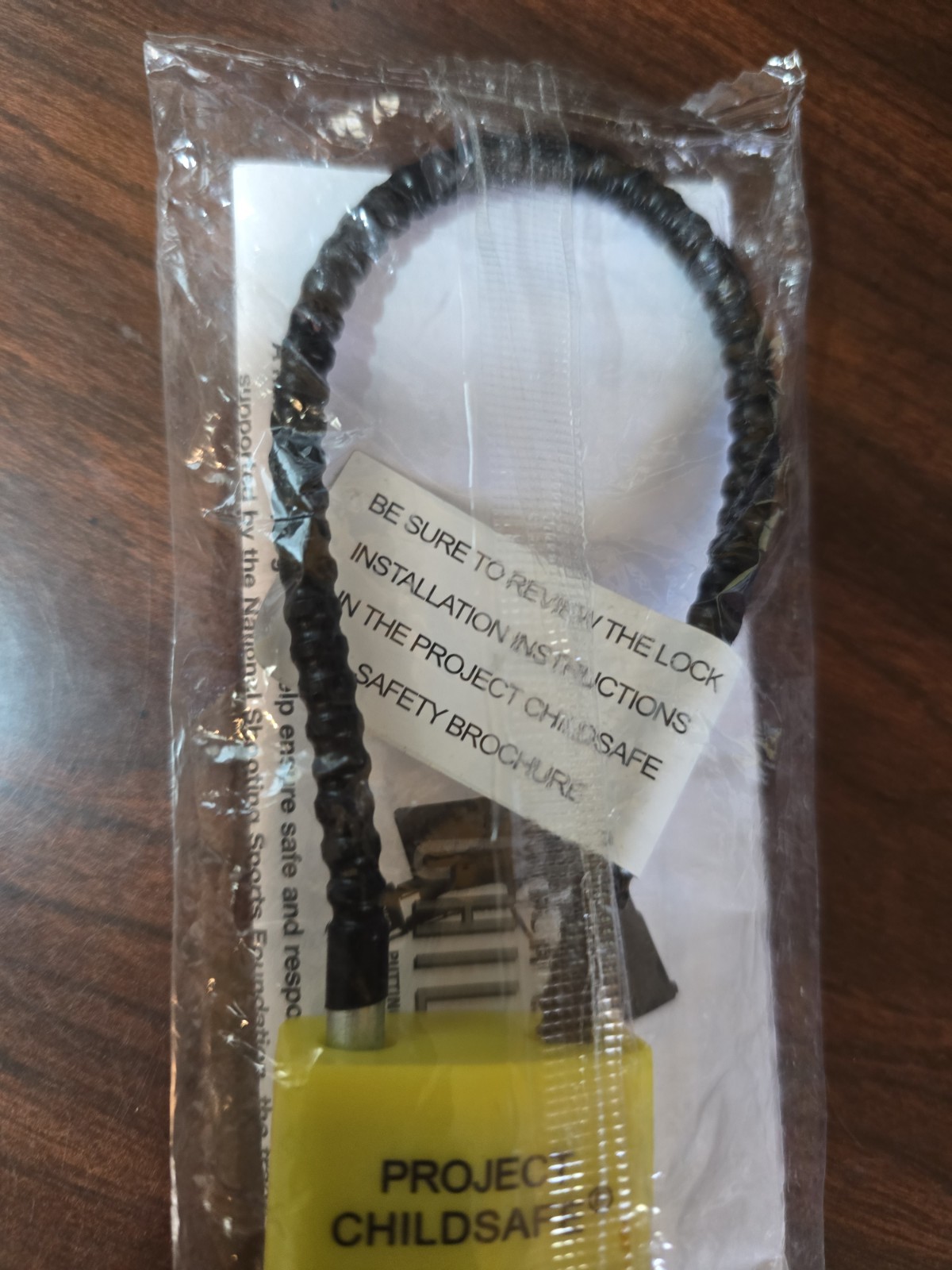 Project Child Safe Cable Gun Lock with 2 Keys New in Original Package