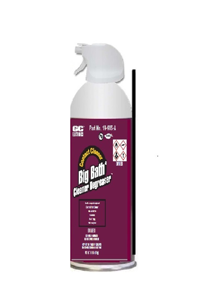GC ELECTRONICS 19-905A GC BATH ELECTRONIC CONTACT CLEANER DEGREASER 11OZ AEROSOL
