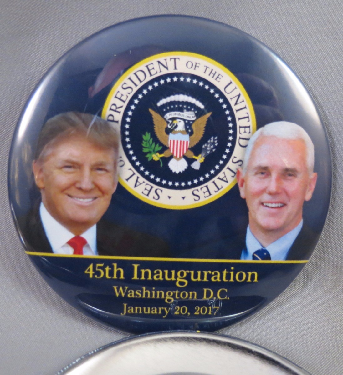WHOLESALE LOT OF 12 TRUMP PENCE  45th INAUGURATION 3" BUTTONS 45 PRESIDENT USA